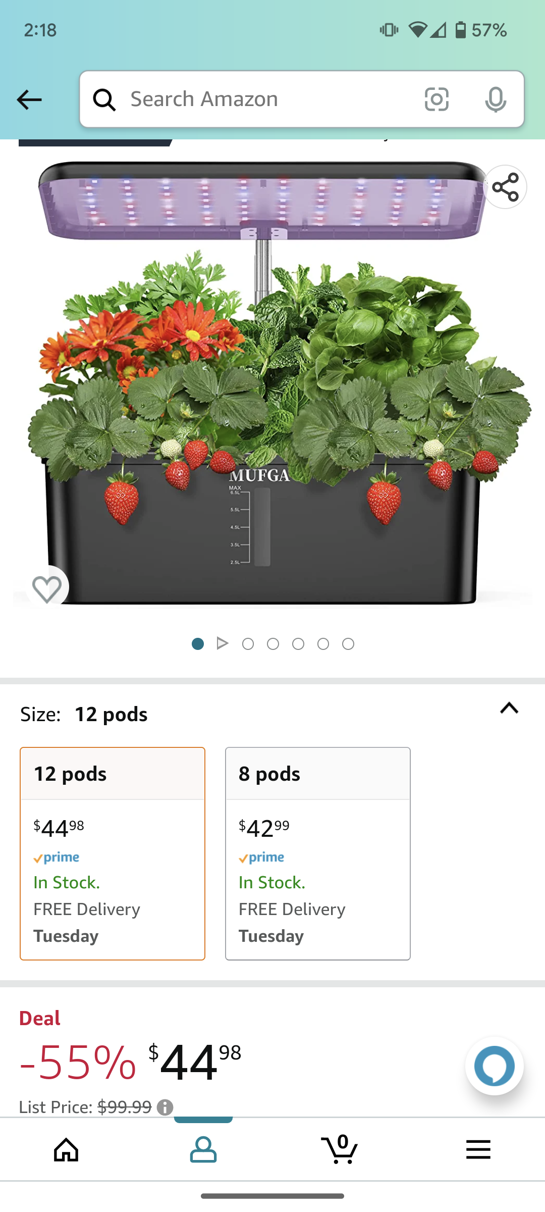 $45 hydroponics kit with italian seeds